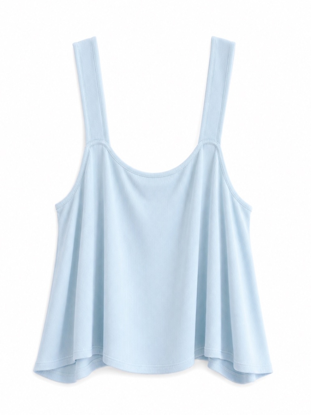 4/$20➡️ Joe Fresh Pale Blue Ribbed Wide-Strap Tank – Size XL EUC